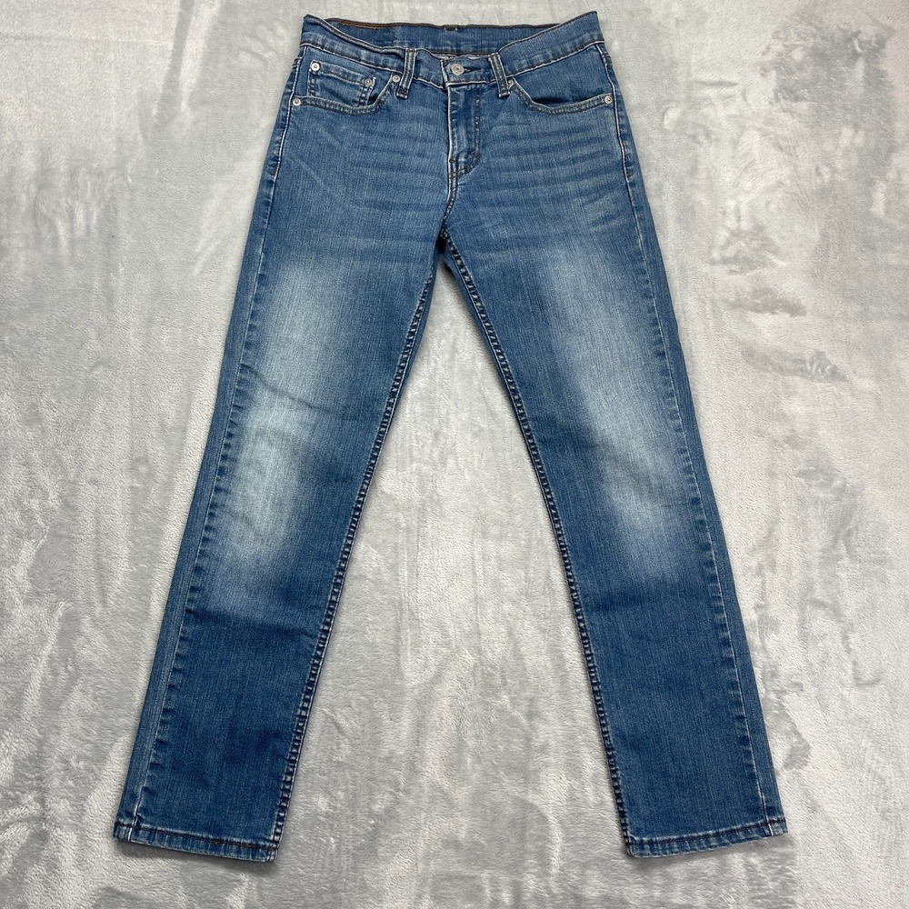 Levi's 511 Jeans Womens 28x30 (28x28) Blue Denim Streetwear Red Tab Straight Leg